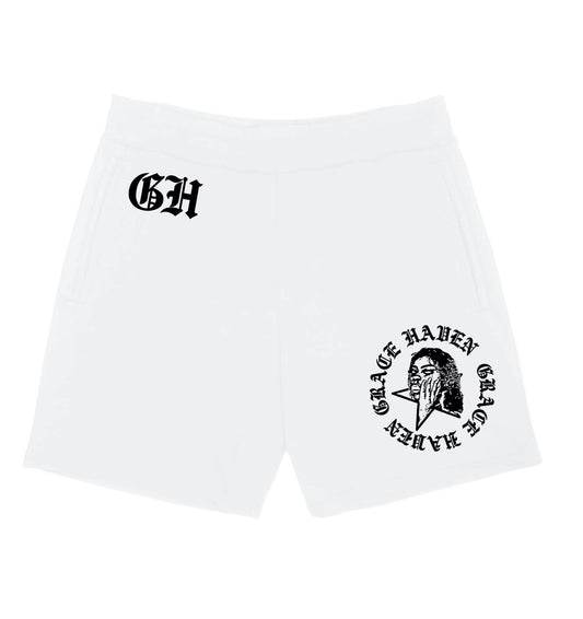 GraceHaven "City of Stars" White Shorts